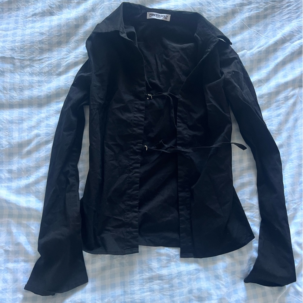 Princess Polly Black Long Sleeve Top